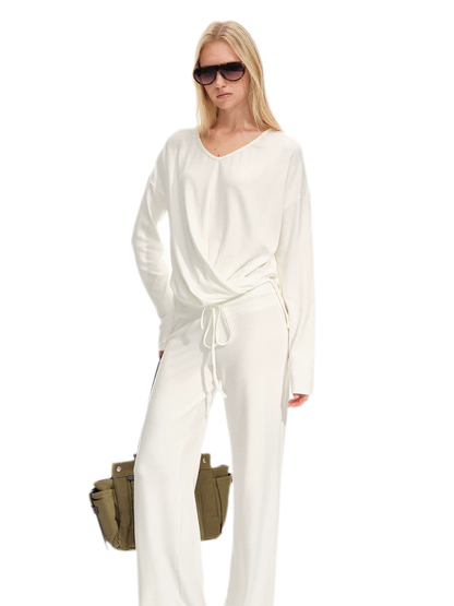 Расслабленный комплект с эффектом бархата