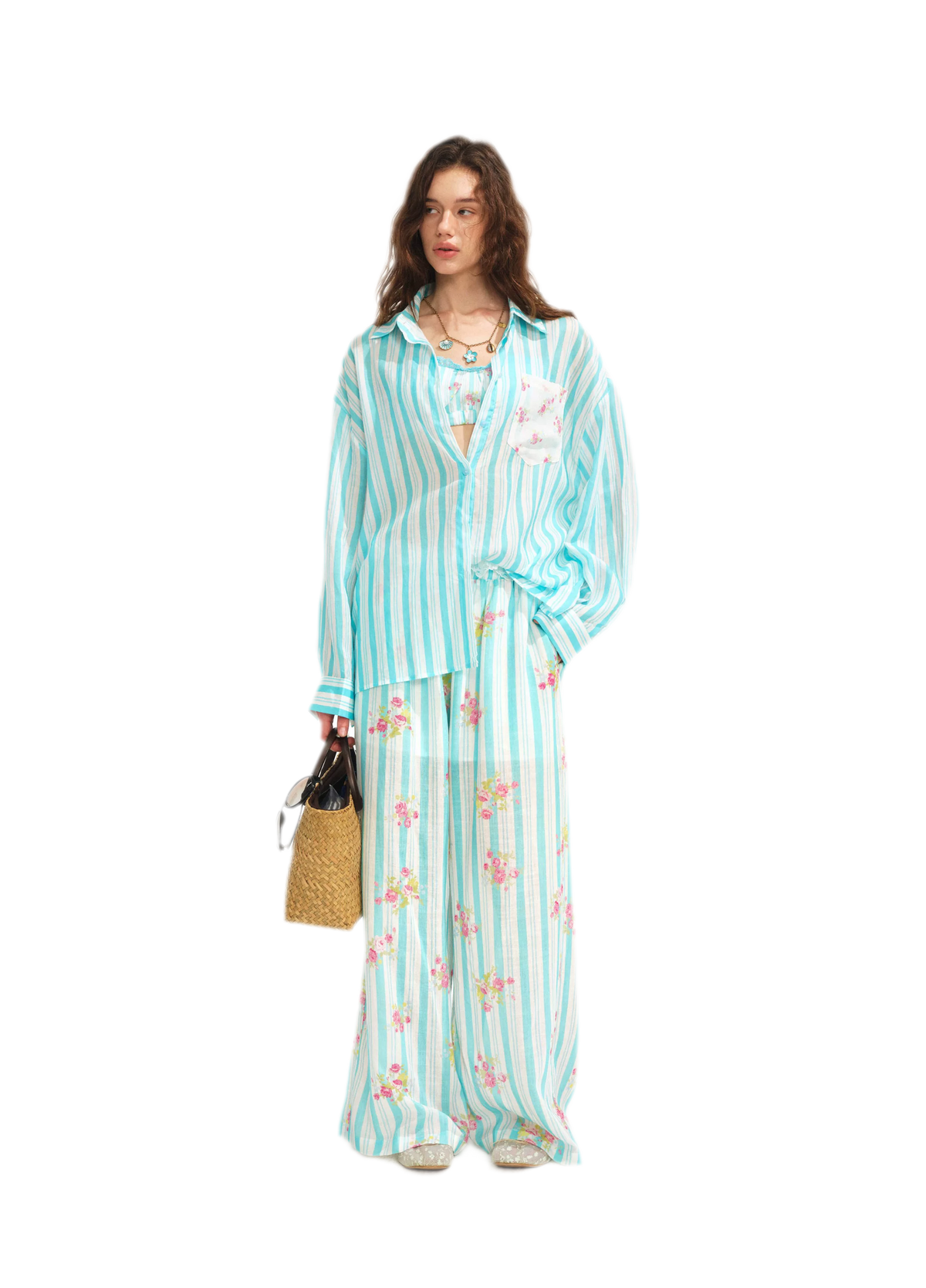 Ramie Striped Relaxed Set