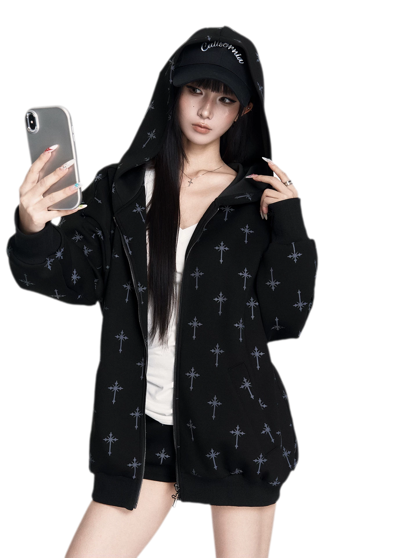 Printed Hooded Trackwear Set