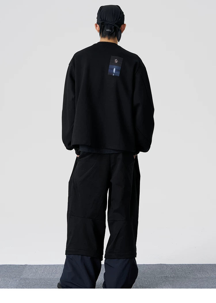 Twisted Sleeve Drawstring Sweatshirt