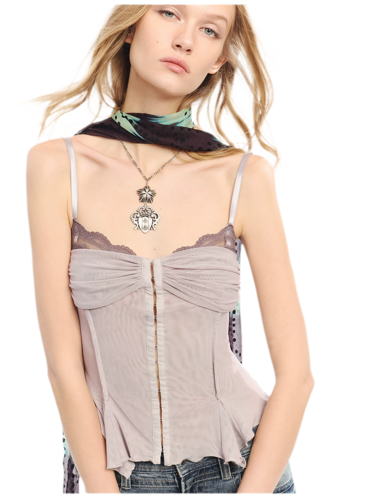 Original Lace Splicing Mesh Camisole