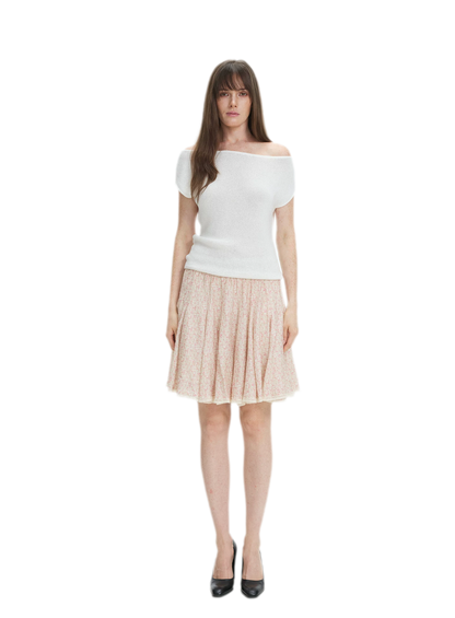 Floral Lace Midi Skirt