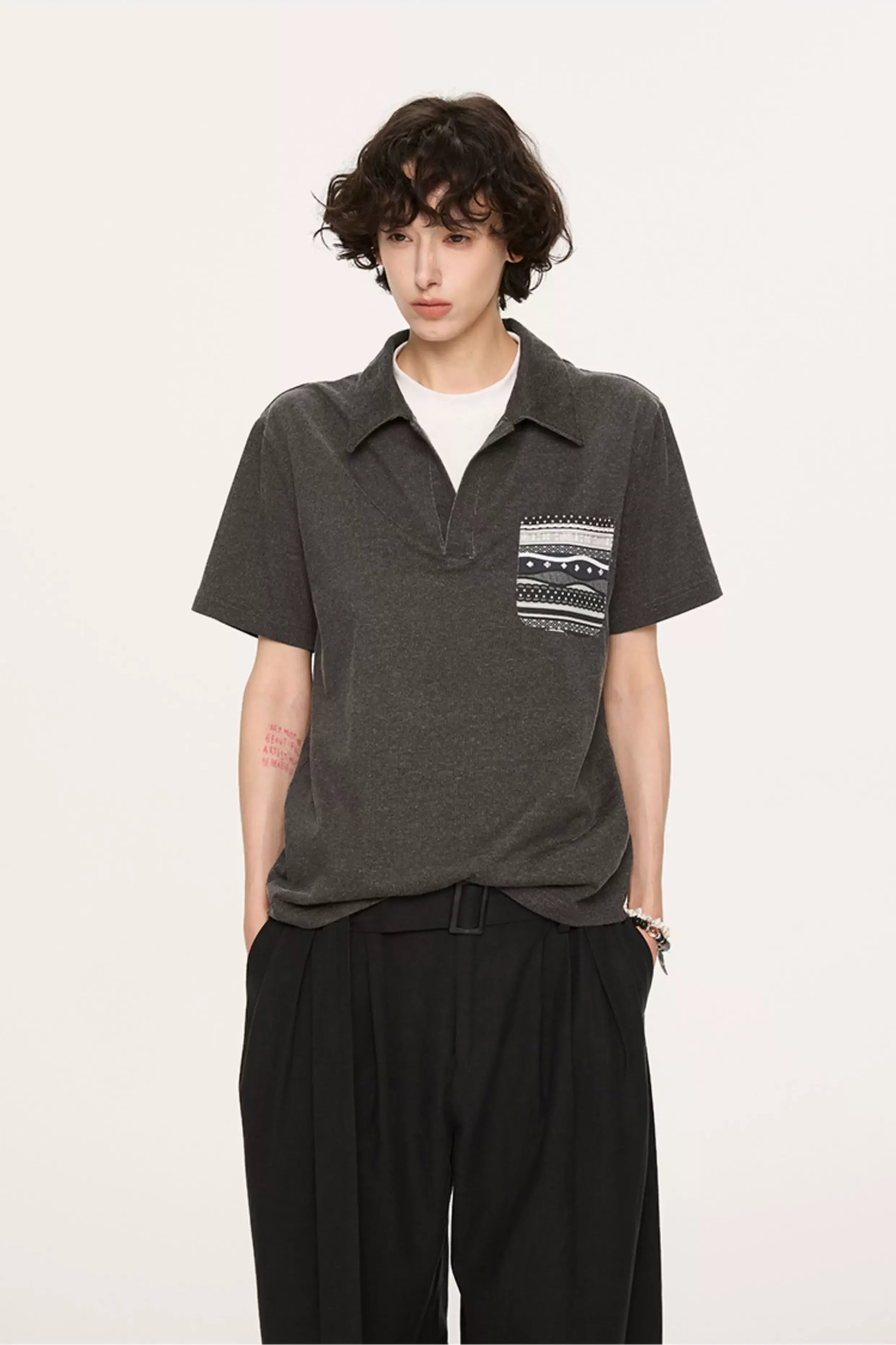 Fair Isle Tailored Polo Shirt