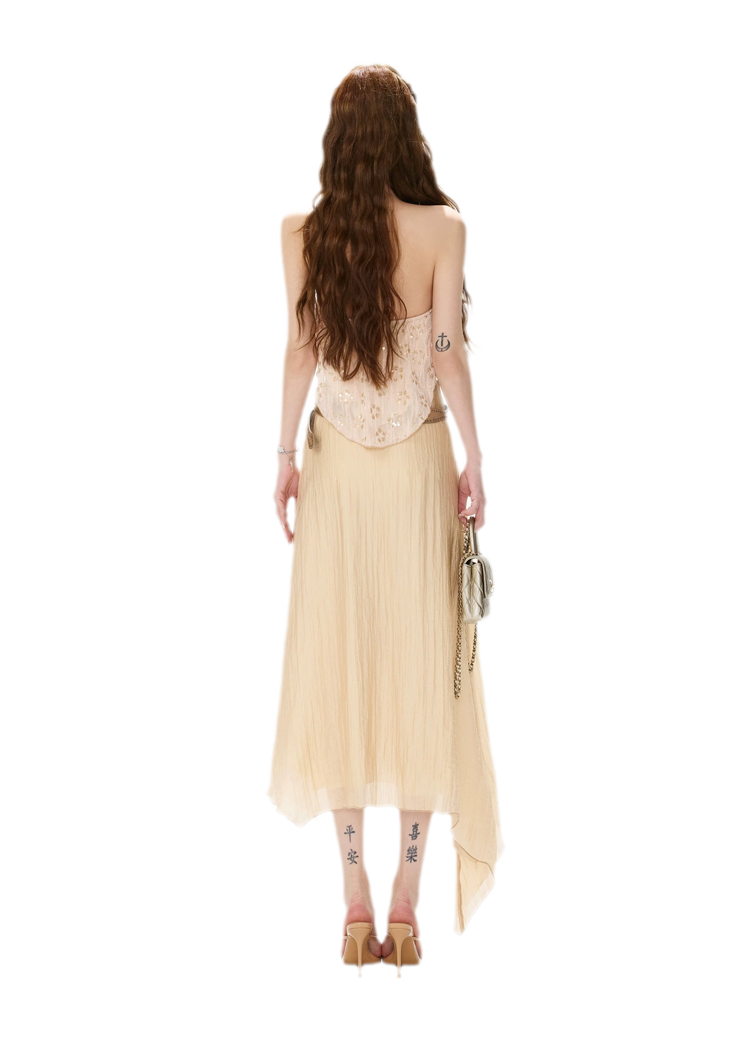 CYNR Beaded Halter Pleated Set – view 14