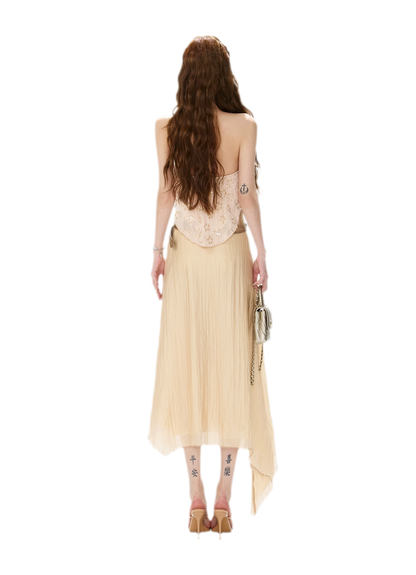 CYNR Beaded Halter Pleated Set – view 14