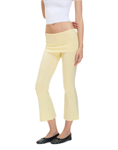 Capri Foldover Flare Pants