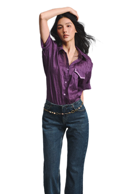 Linen Relaxed Cuff Shirt