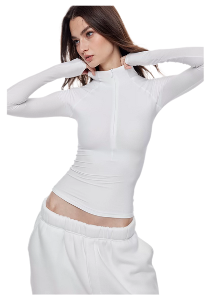 Zip-Front Skin Top