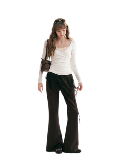 Romantic Lace Wide-Leg Pants