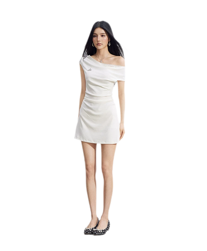 Lace Draped Mini Dress