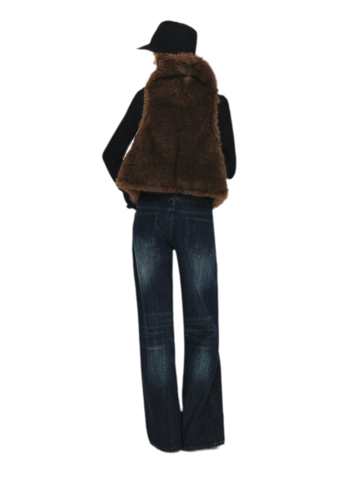 Plush Faux Fur Cropped Vest