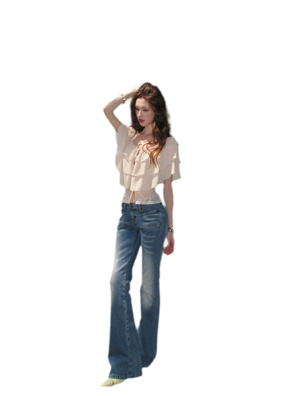 Low Rise Flare Jeans