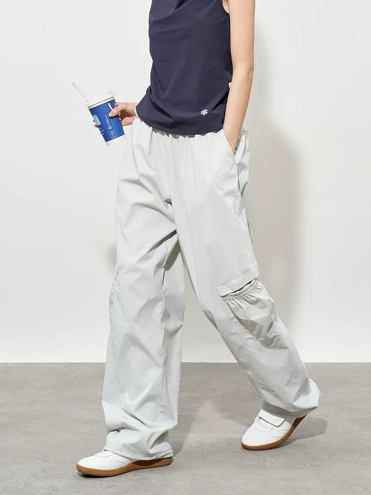 Quick-Dry Ruffle Wide-Leg Pants