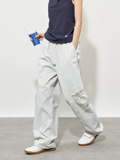 Quick-Dry Ruffle Wide-Leg Pants