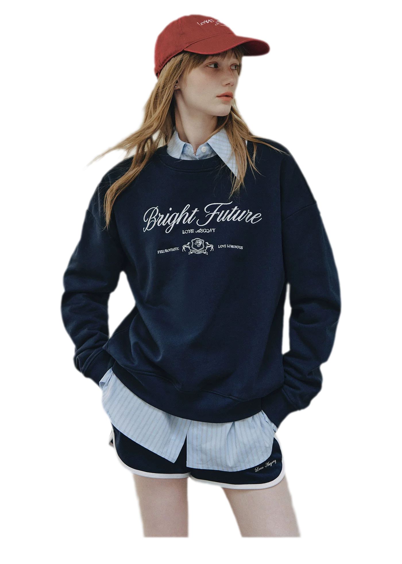 Embroidered Graphic Crewneck Sweatshirt