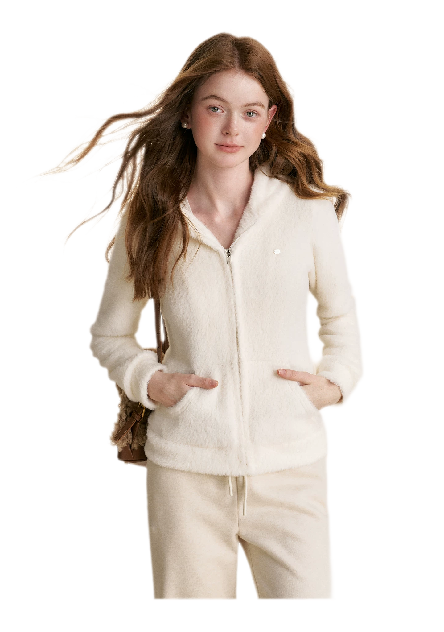 Eco Plush Bear-Ear Hoodie