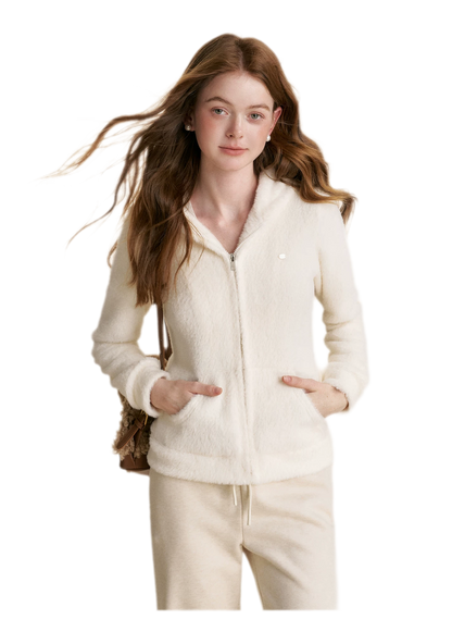 Eco Plush Bear-Ear Hoodie