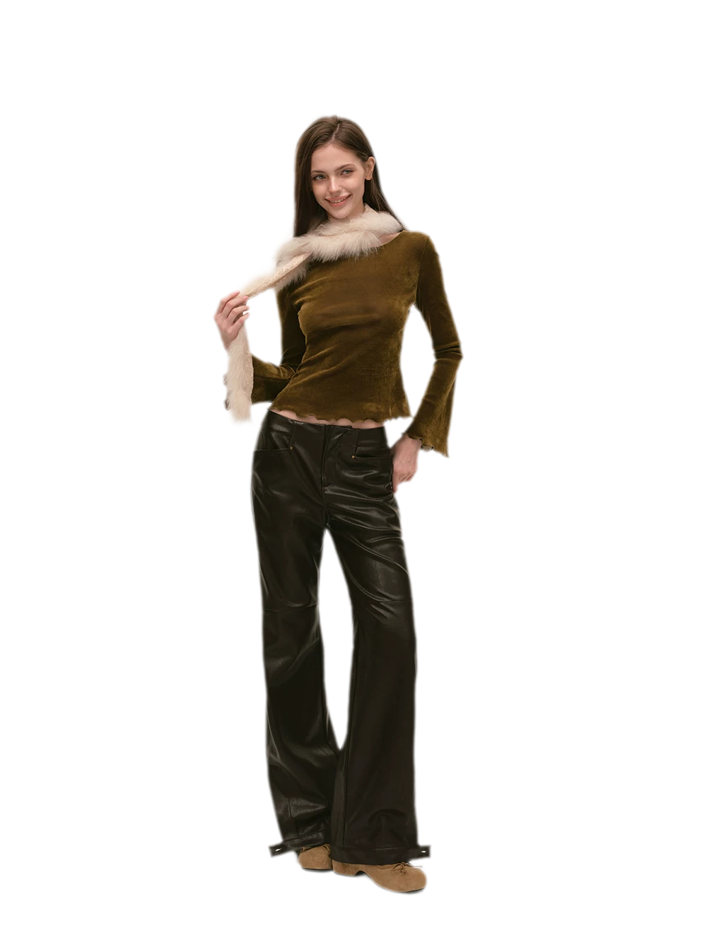 Fox Fur Lace Winter Scarf