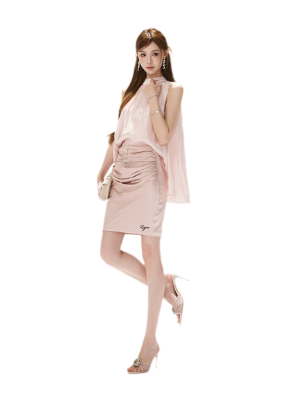 Pearl-Sheen Stand Collar Top