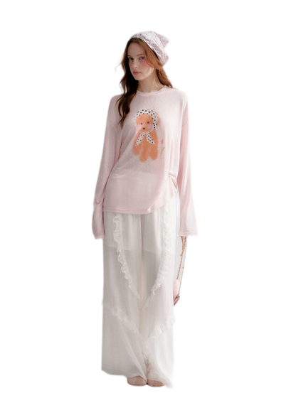 Lyocell Puppy Print Tee
