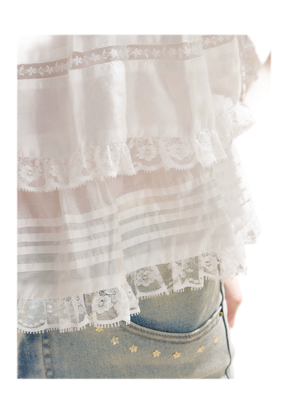 Five-Petal Sequin Flare Jeans