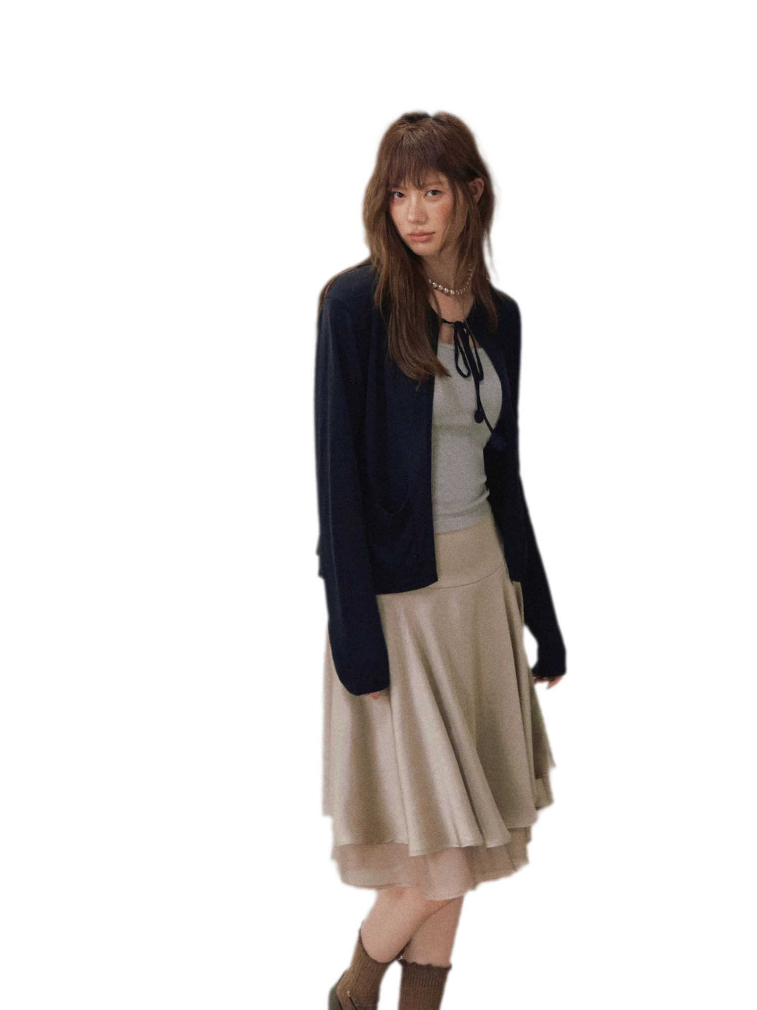 Tie-Front Knit Cardigan
