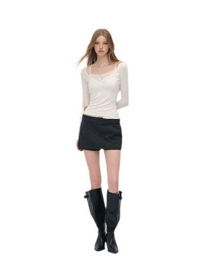 Retro Pattern A-Line Skort