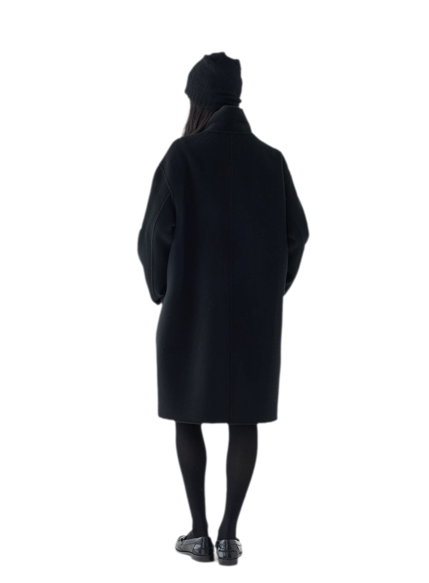 Double-Faced Cocoon Wool Coat