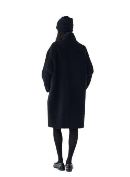 Double-Faced Cocoon Wool Coat