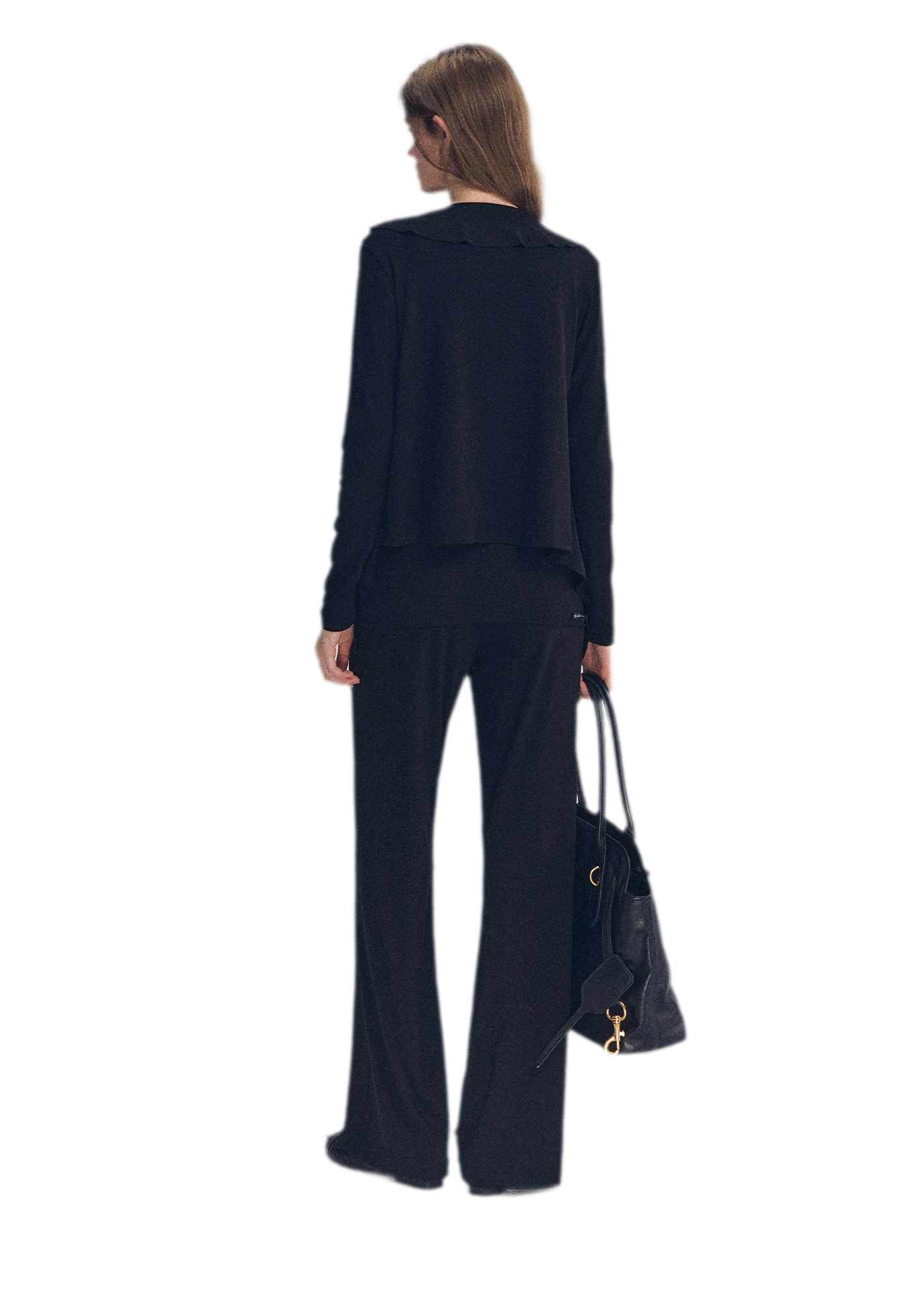 Ruffled Drape Knit Set