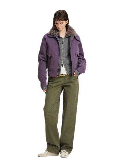 Veste utilitaire courte en coton