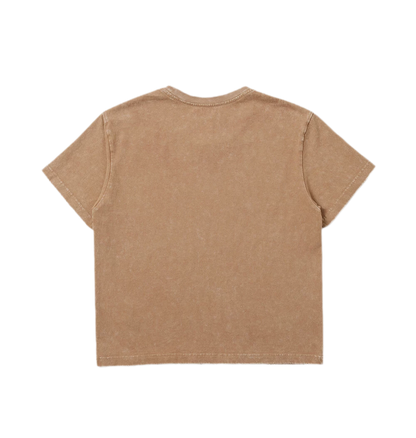 Vintage Washed Cross Embroidered Tee