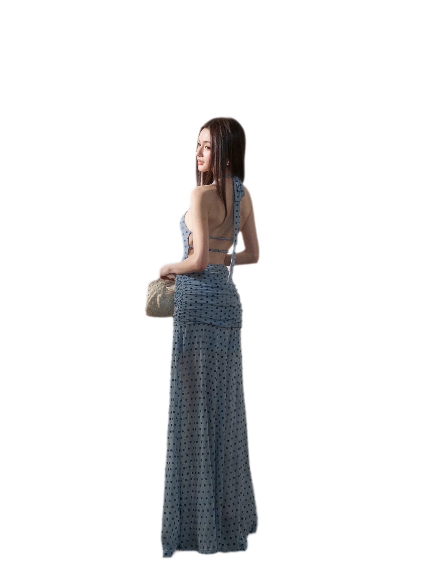 Polka Dot Backless Dress