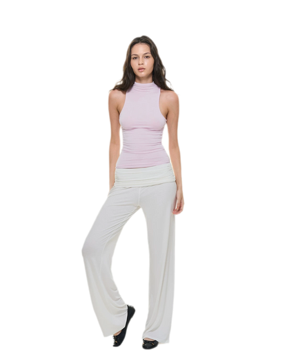 Knitted Semi-High Neck Vest