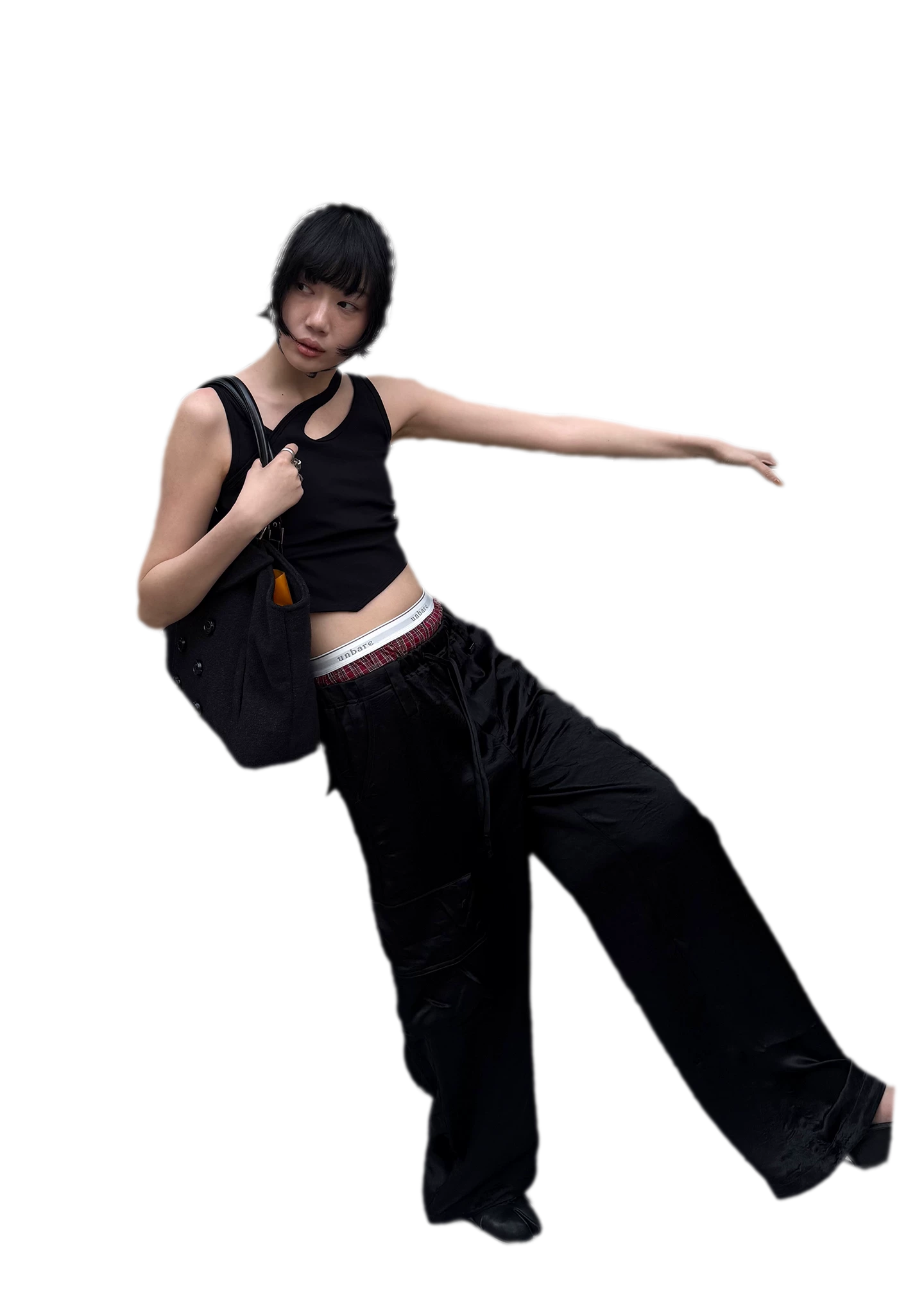 Deconstructed Asymmetric Cutout Tank Top