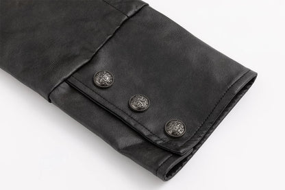Distressed Cape Buckle Jacket