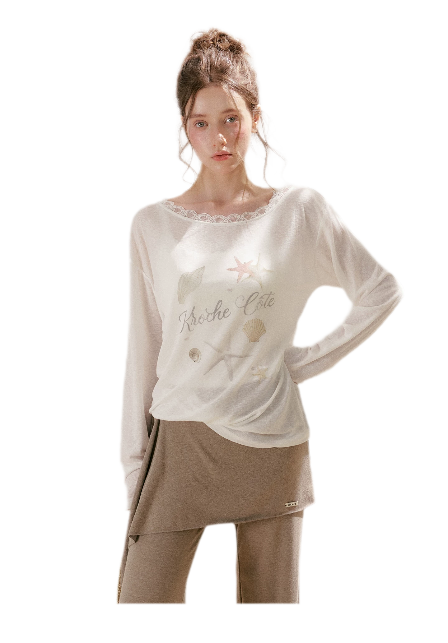 Lace Starfish Print Tee
