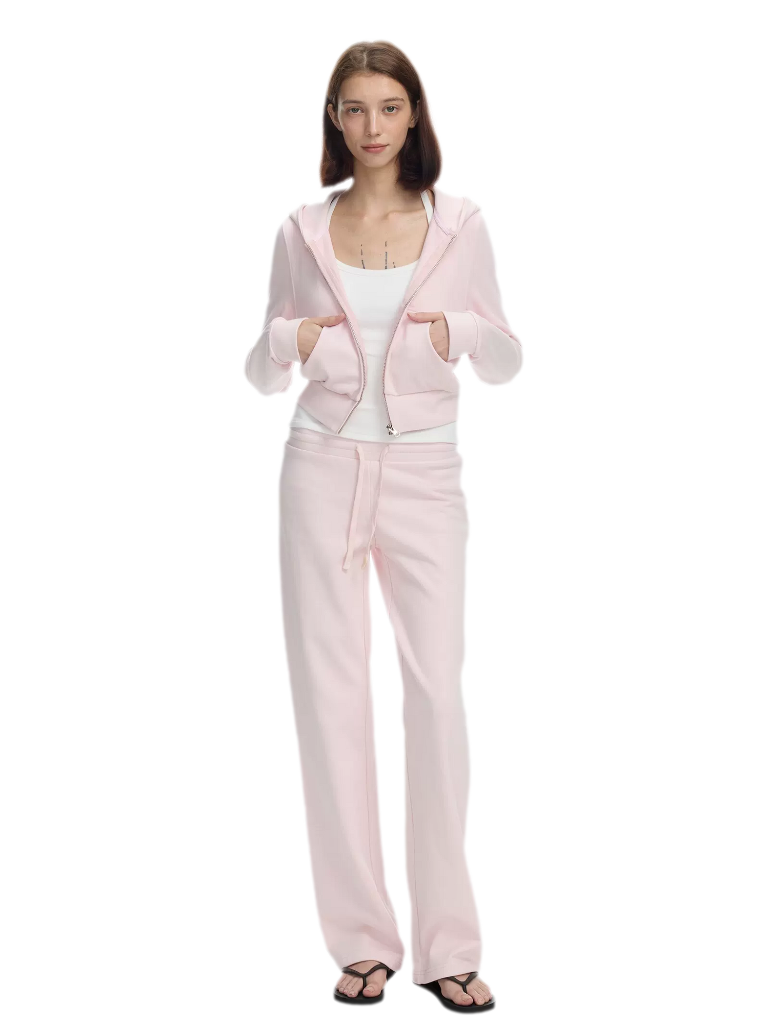 Ribbed Slim-Fit Cropped Hoodie