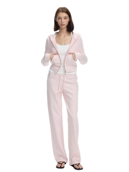 Ribbed Slim-Fit Cropped Hoodie