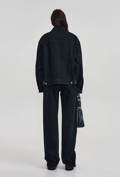 Cross Statue Wide Straight Jeans