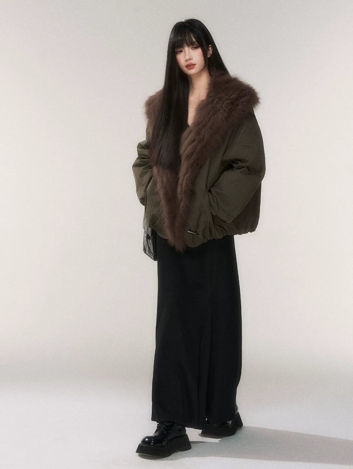 Goose Down Fox Fur Jacket