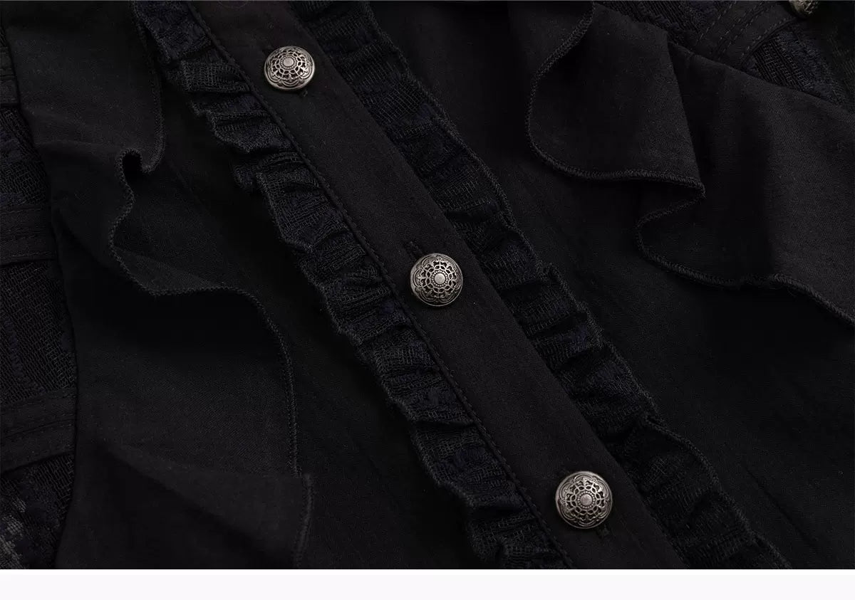Lace Ruffle Waist Blouse