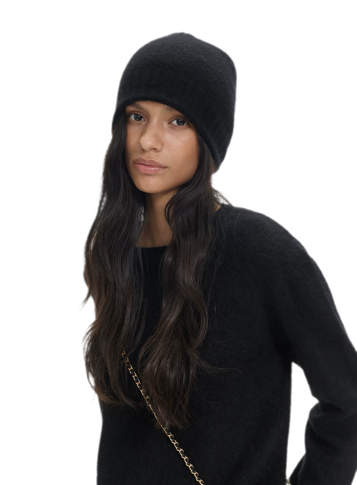 Cashmere Ribbed Dome Beanie