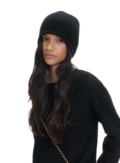 Cashmere Ribbed Dome Beanie