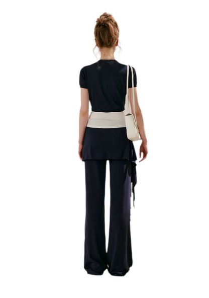 Wrap Tie Flared Pants