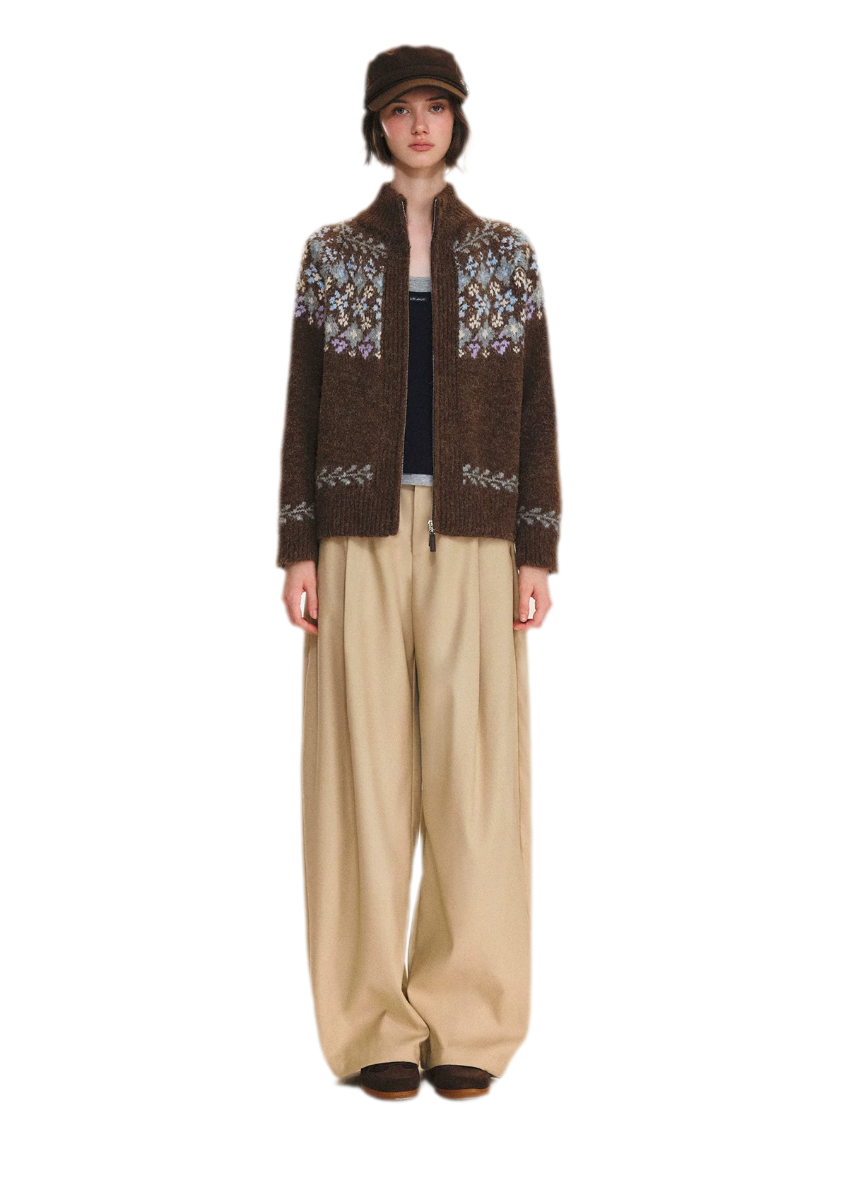 Cardigan en maille jacquard Fair Isle