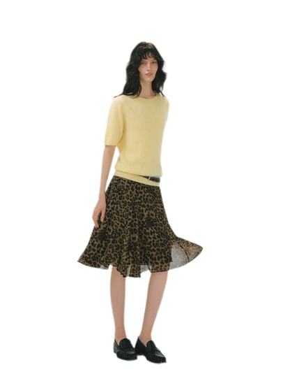 Fuzzy Knit Short Sleeve Sweater