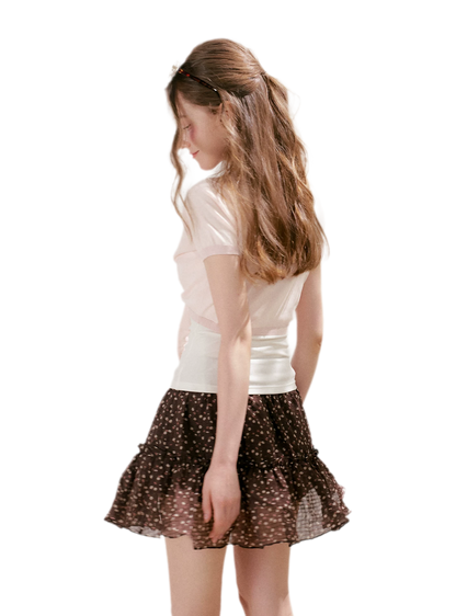 Staycation Ruffled A-Line Floral Skirt