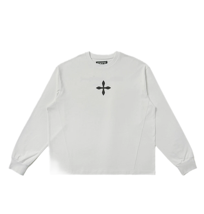 Cross Statue Oversized Long Sleeve Top