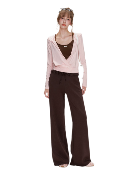 Soft Cotton Wide-Leg Trousers